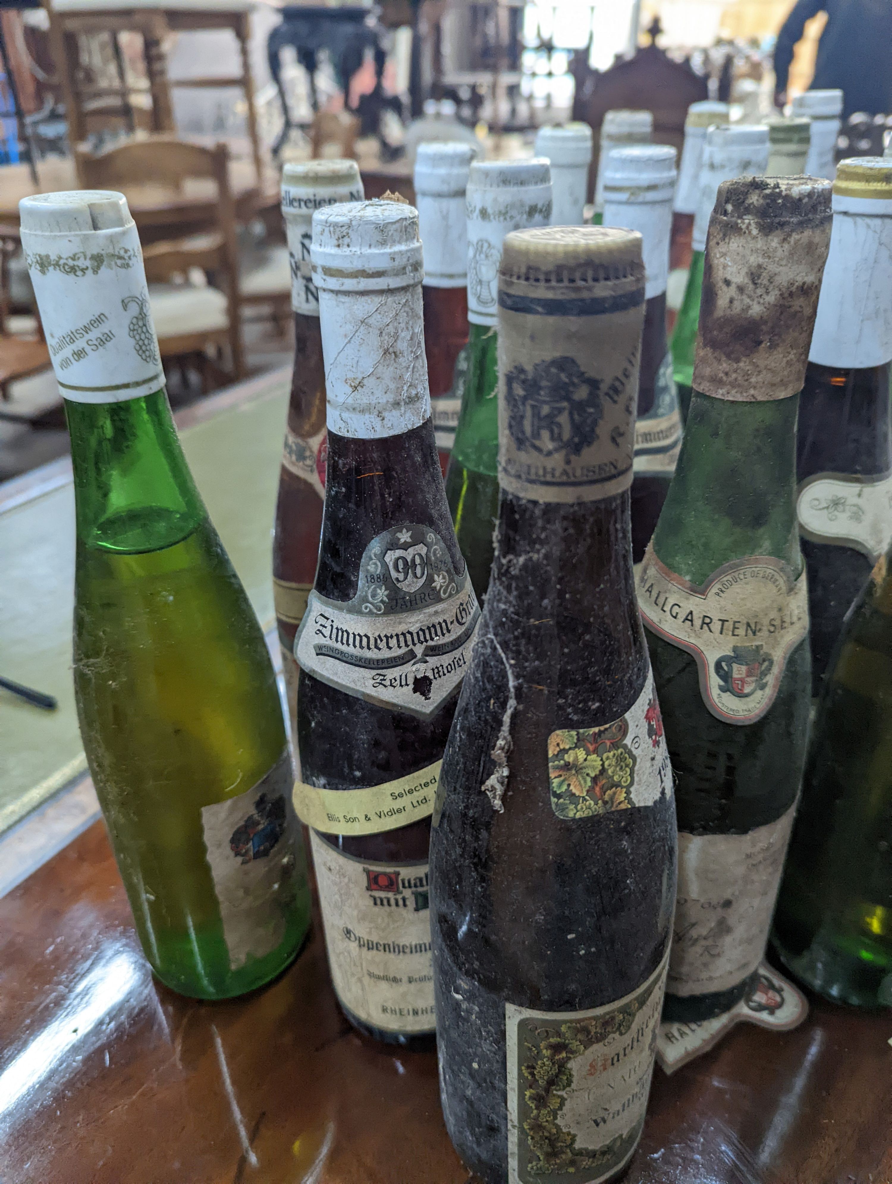 Twenty bottles of assorted German Mosel white wine